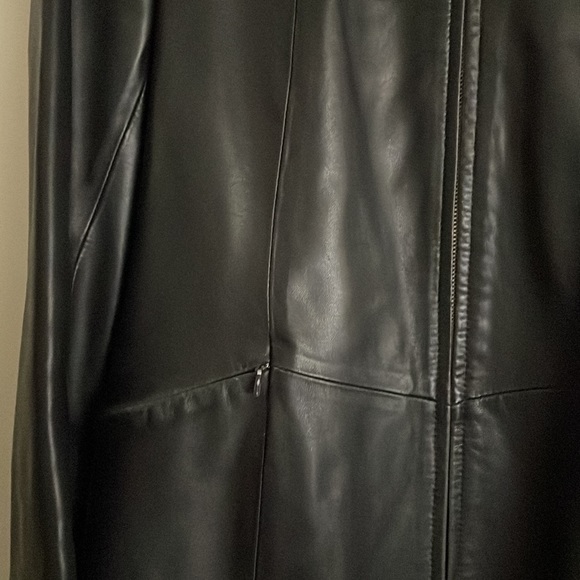 Black genuine leather jacket, size M - Picture 3 of 9
